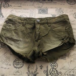 Free people khaki shorts size 27